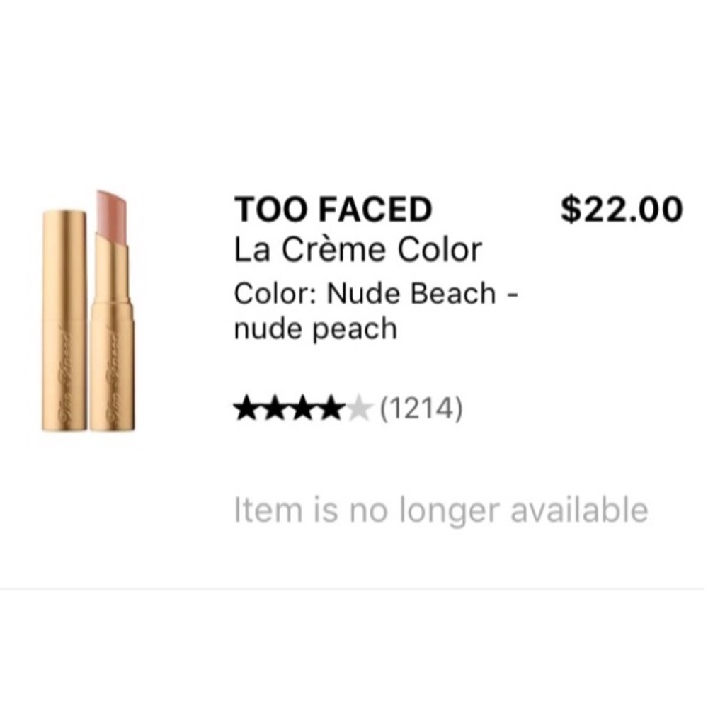 Too Faced Nude Beach Lip Stick
